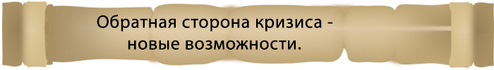 Обратная сторона кризиса - новые возможности.